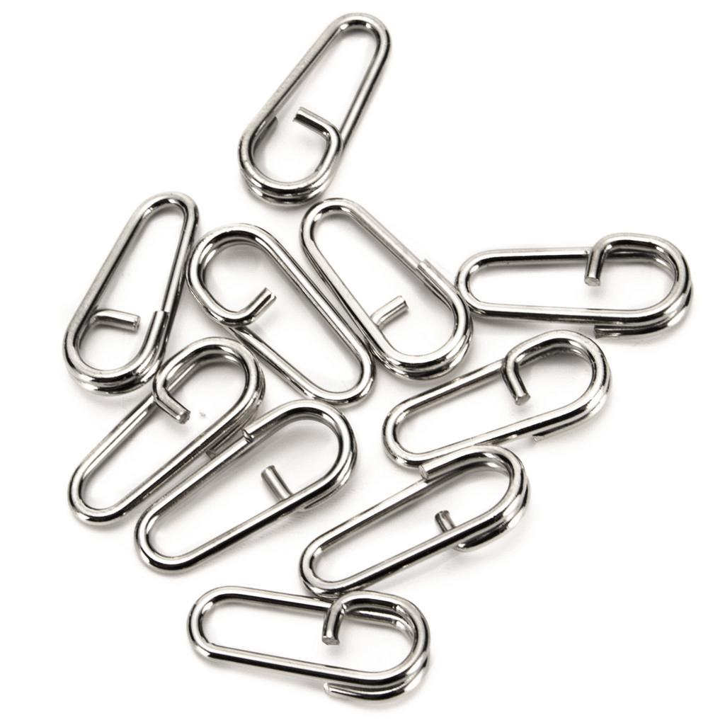 200 lot Oval Split Ring Antirust Snap Swivel Tackle Connector Accessories