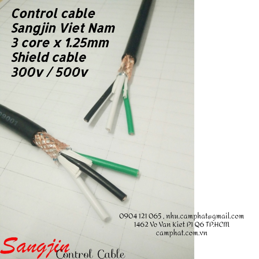 Sangjin control cable (Standard of Korea) 3c x 1.25mm2 chống nhiễu