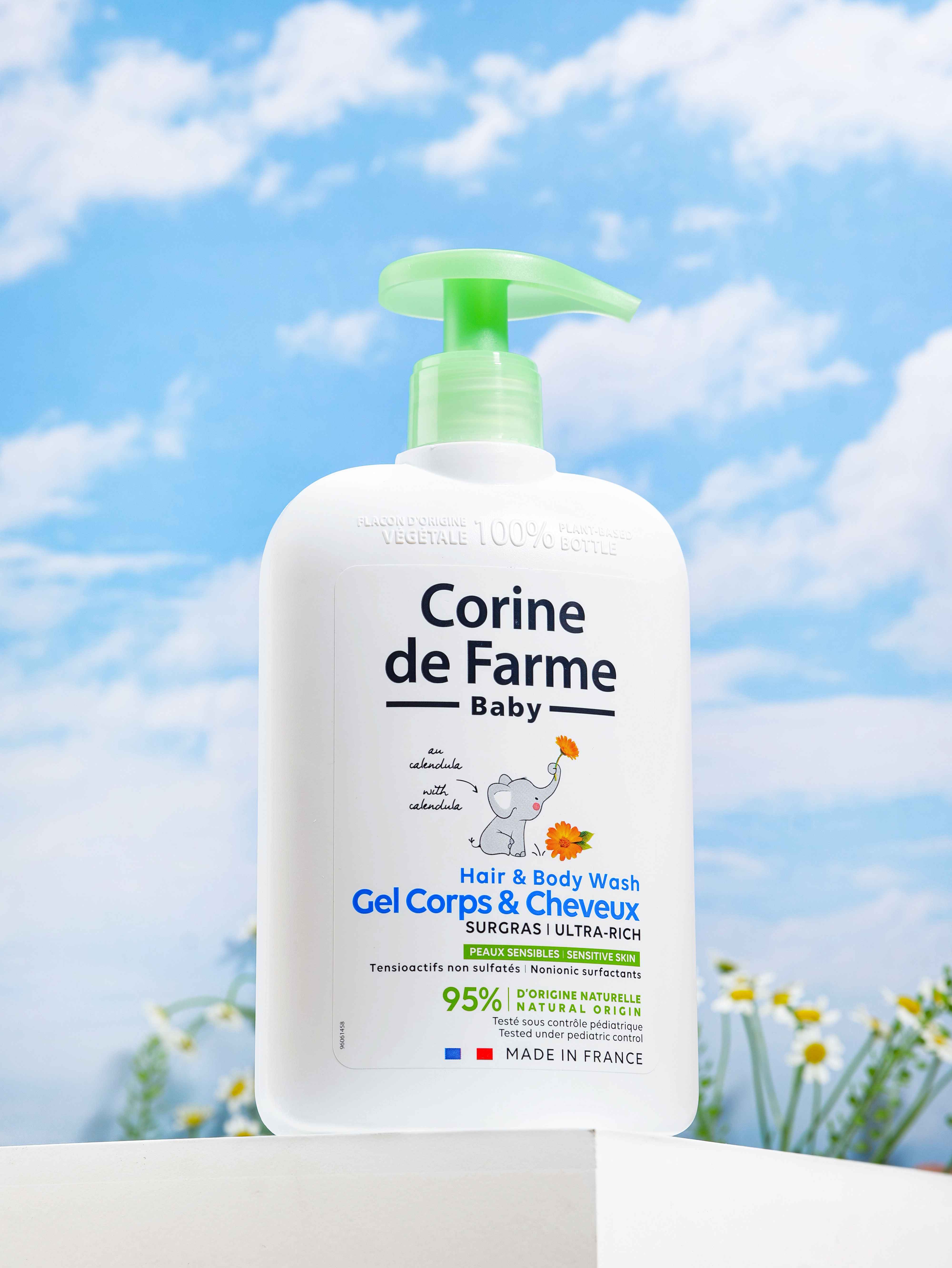 Gel gội và tắm bé Corine de Farme Hair & Body Wash 500ml