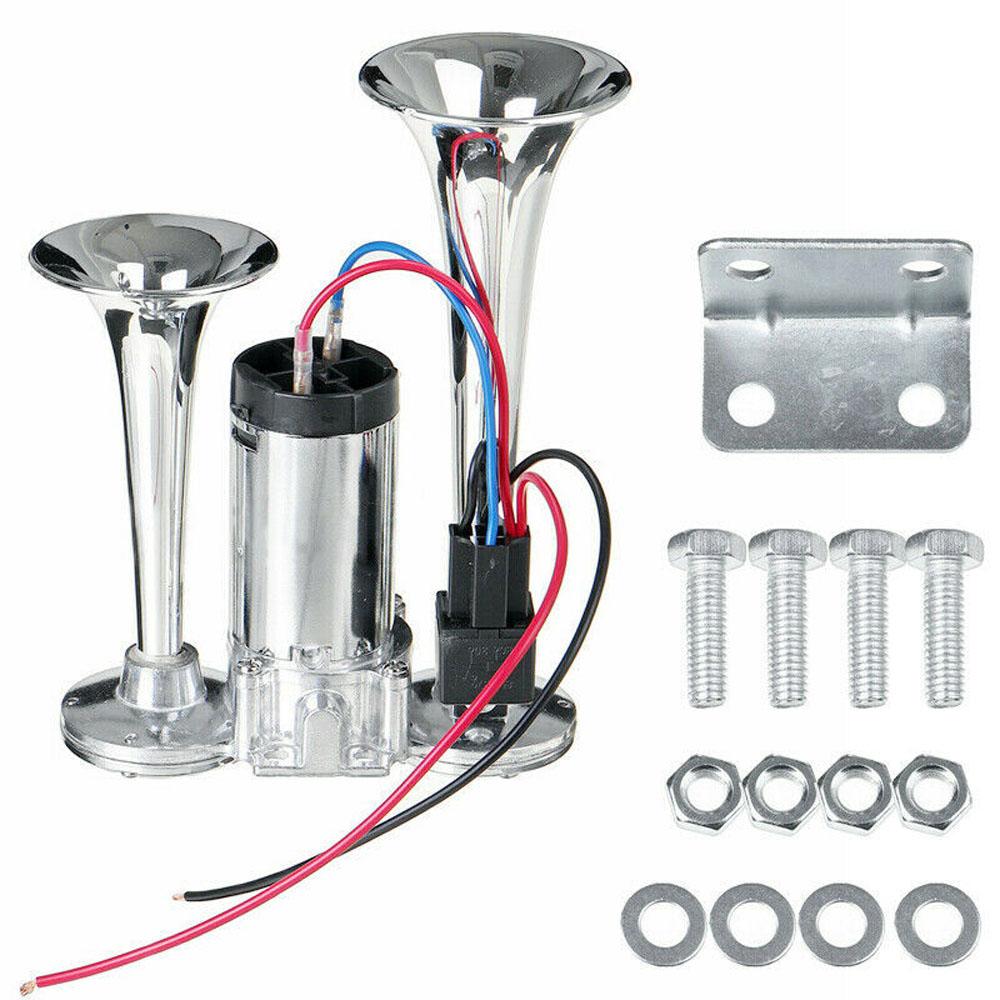 150DB Car Horn Electric Horn Loudspeaker Dual Trumpet Electric Horn Air Horn 12V with Relay for Car Boat Truck