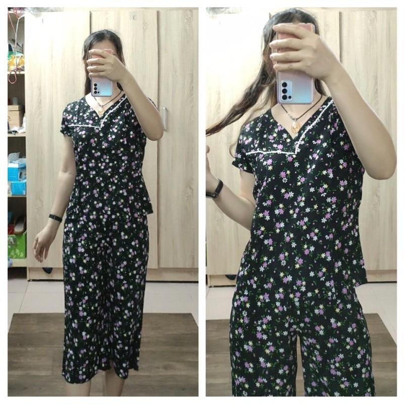 Bộ lanh hàng xuất dư quần sớ áo cộc pha ren