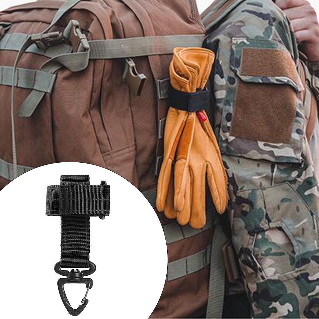 2x Adjustable Glove Holder Strap Hiking Backpack Rope Hanger Worker Work Gloves Belt Hanger Grabber Rotatable Hook Accessories