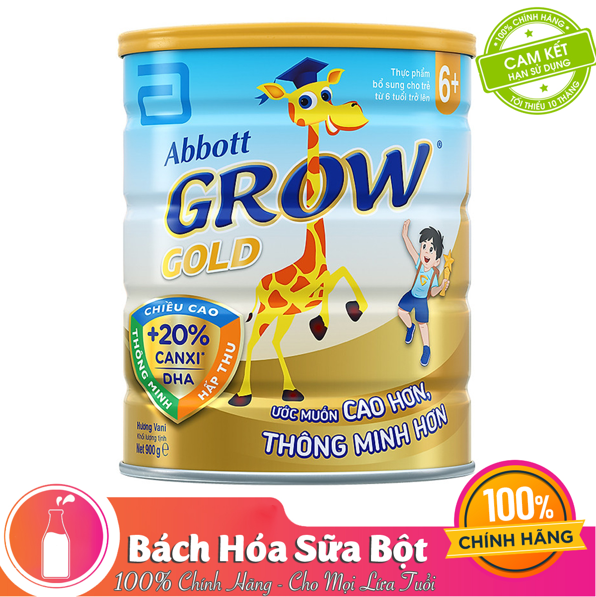 Sữa Bột Abbott Grow Gold 6+cho trẻ từ 6 tuổi trở lên (900g)