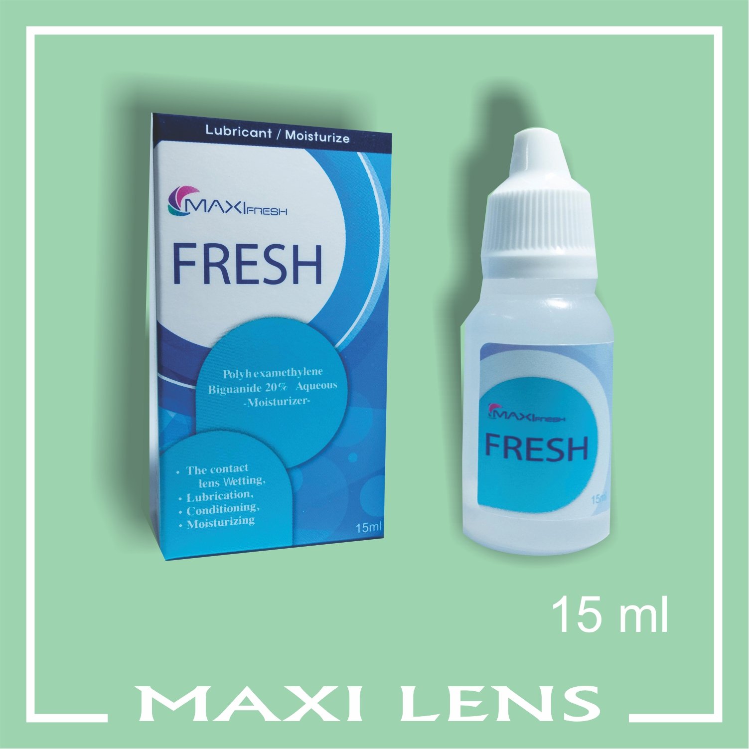 Dung dịch nhỏ mắt (sử dụng kính áp tròng) 15ml hiệu Maxi Fresh