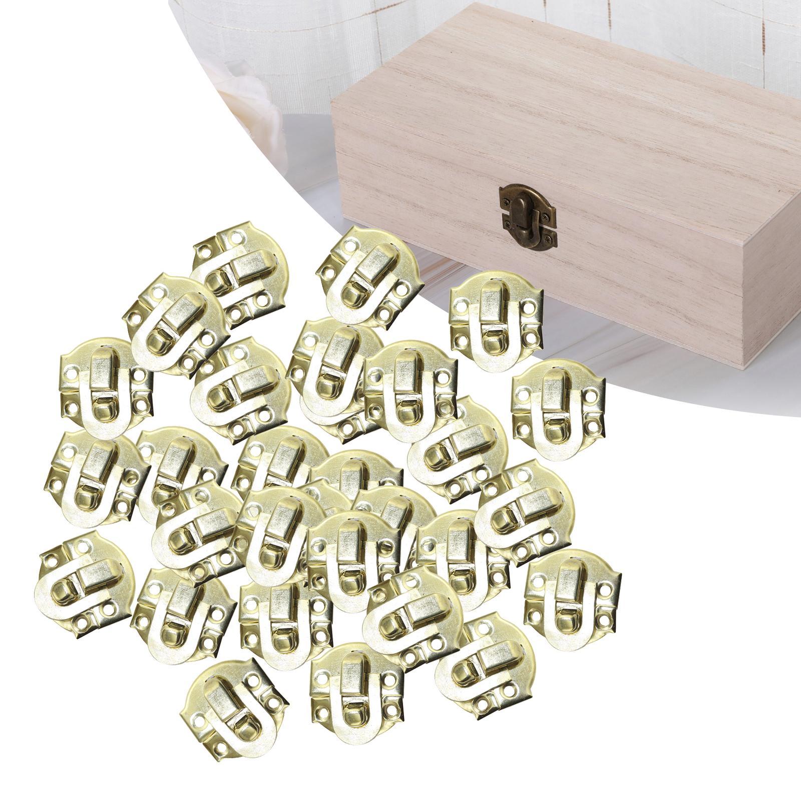 50Pcs Smooth Wooden Box Catch latches, Hasp Locks Accessories Hardware Decoration Buckles for Jewelry Boxes, , Drawer, Cabinet