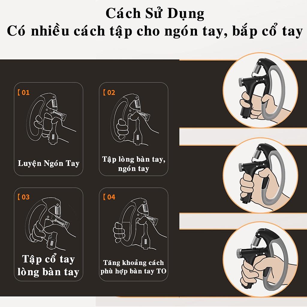 Kìm Tập Cơ Tay, Kìm Bóp Tay, Phụ Kiện Hỗ Trợ Tập Gym Tại Nhà Điều Chỉnh Lực 10-60 KG - Chính hãng dododios