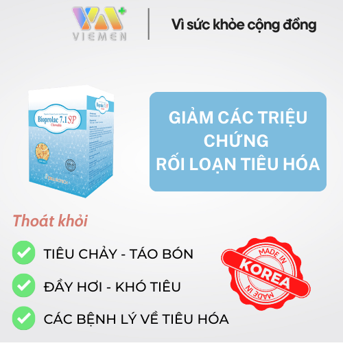Men vi sinh Bioprolac 7.1 SP Chewable Dạng 1 Vỉ/ 6 viên