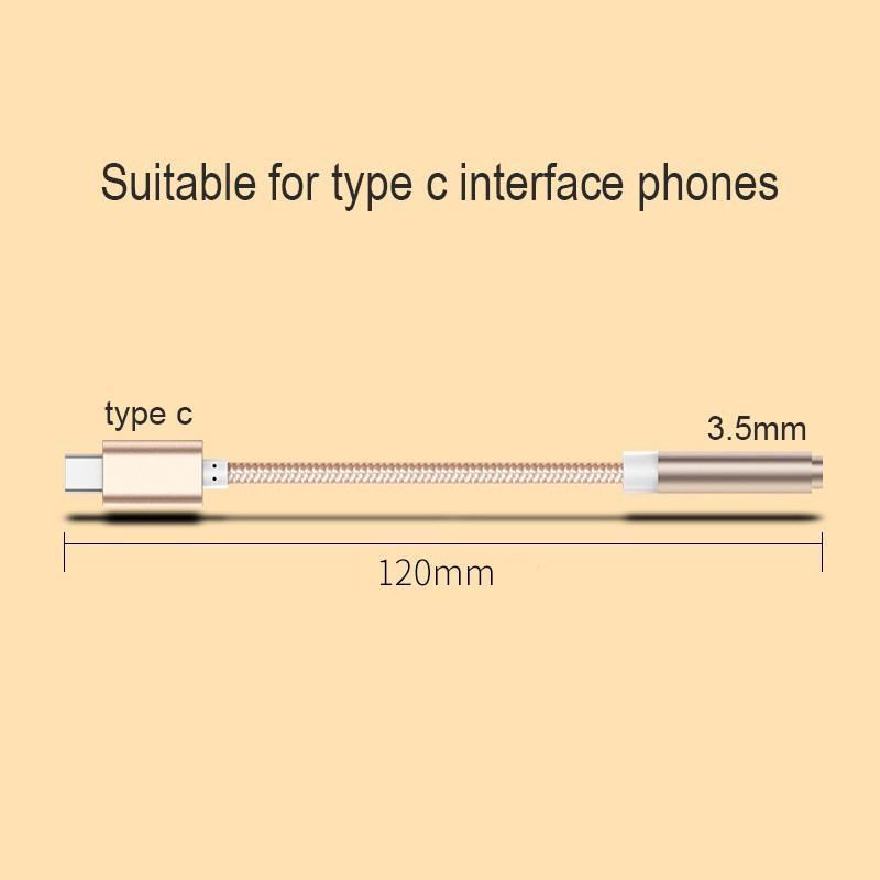Dây cáp âm thâm chuyển đổi từ cổng C sang cổng cắm 3.5mm cho điện thoại Xiaomi Huawei