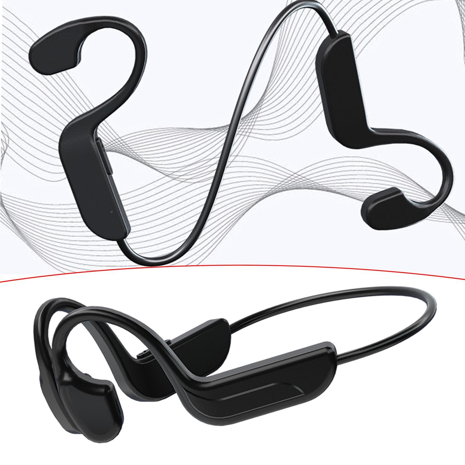 2Pcs Bone Conduction Headphones Bluetooth 5.0 W/ Noise Cancelling Mic Headset for Hiking Workout