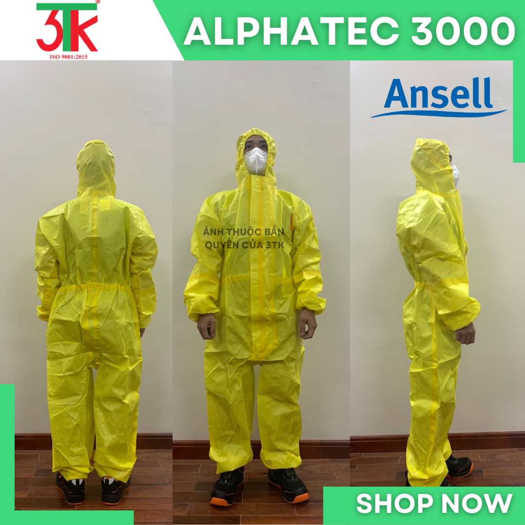 Bộ quần áo bảo hộ Ansell ALPHATEC 3000 chống hóa chất