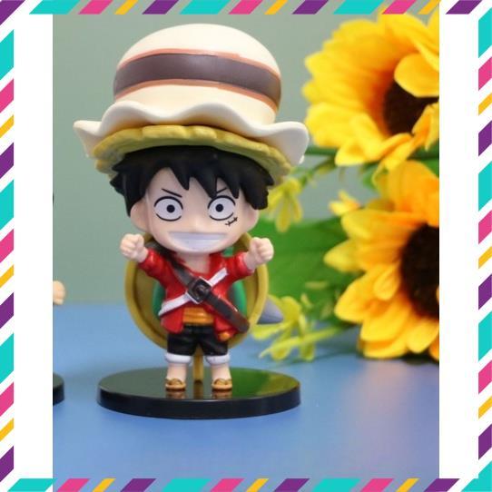 Mô Hình Nhân Vật OnePiece, Luffy, Zoro, Sanchi ChiBi, Cao 12,5cm - Trang Trí Decor Phòng Học - Tượng Figure One Piece