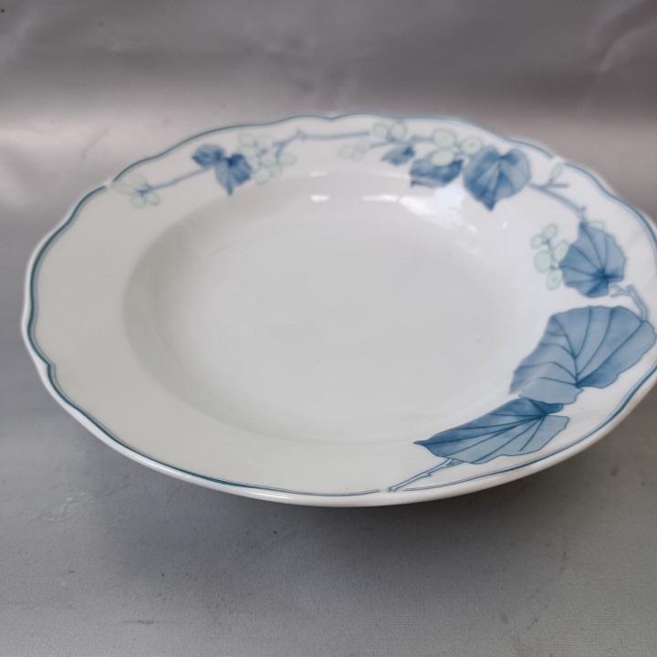 Đĩa sứ sâu 21CM Hoa Nho Xanh Hàng Cao Cấp