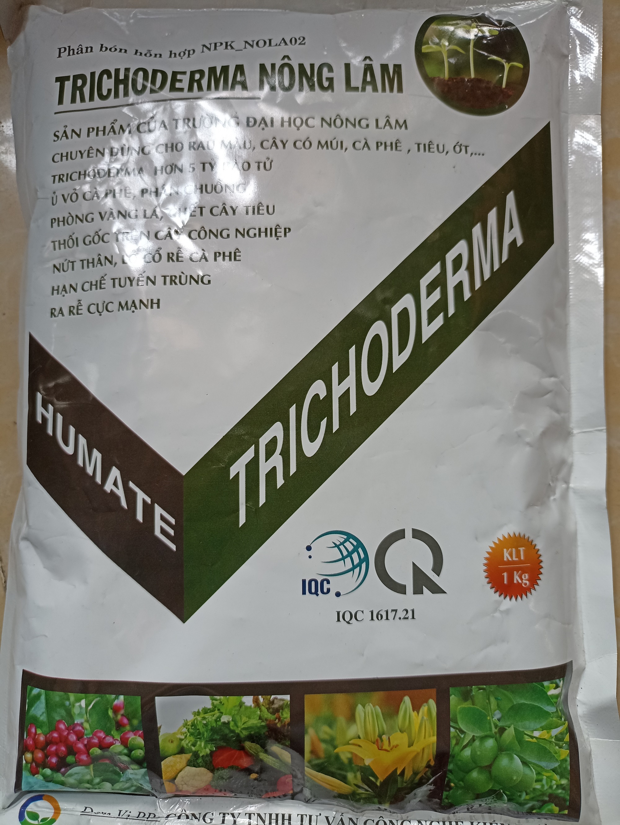 Nấm trichoderma Nông Lâm - 5 tỷ bào tử - gói 1 kg