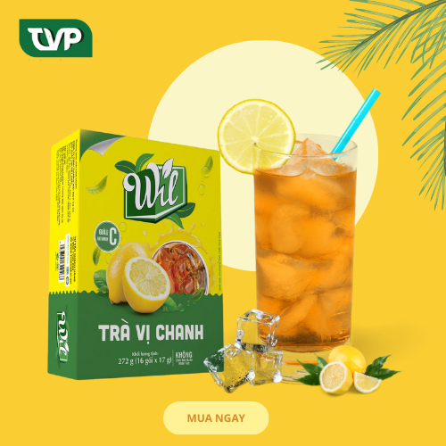 Trà hòa tan vị chanh Wil bổ sung Vitamin C giải khát hộp 272g