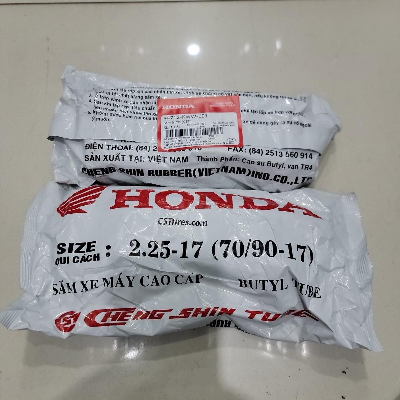 Săm trước xe số chính hãƞg Honda &quot;44712KWWE01&quot; kích thước 70-90-17 và 2.25-17
