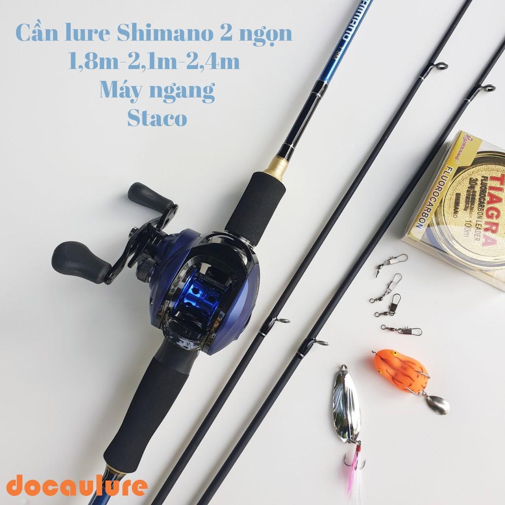 Bộ Cần Câu Lure Shimano 2 ngọn 1m8 - 2m1 - 2m4, Máy Ngang STACO kèm phụ kiện - Top1VN