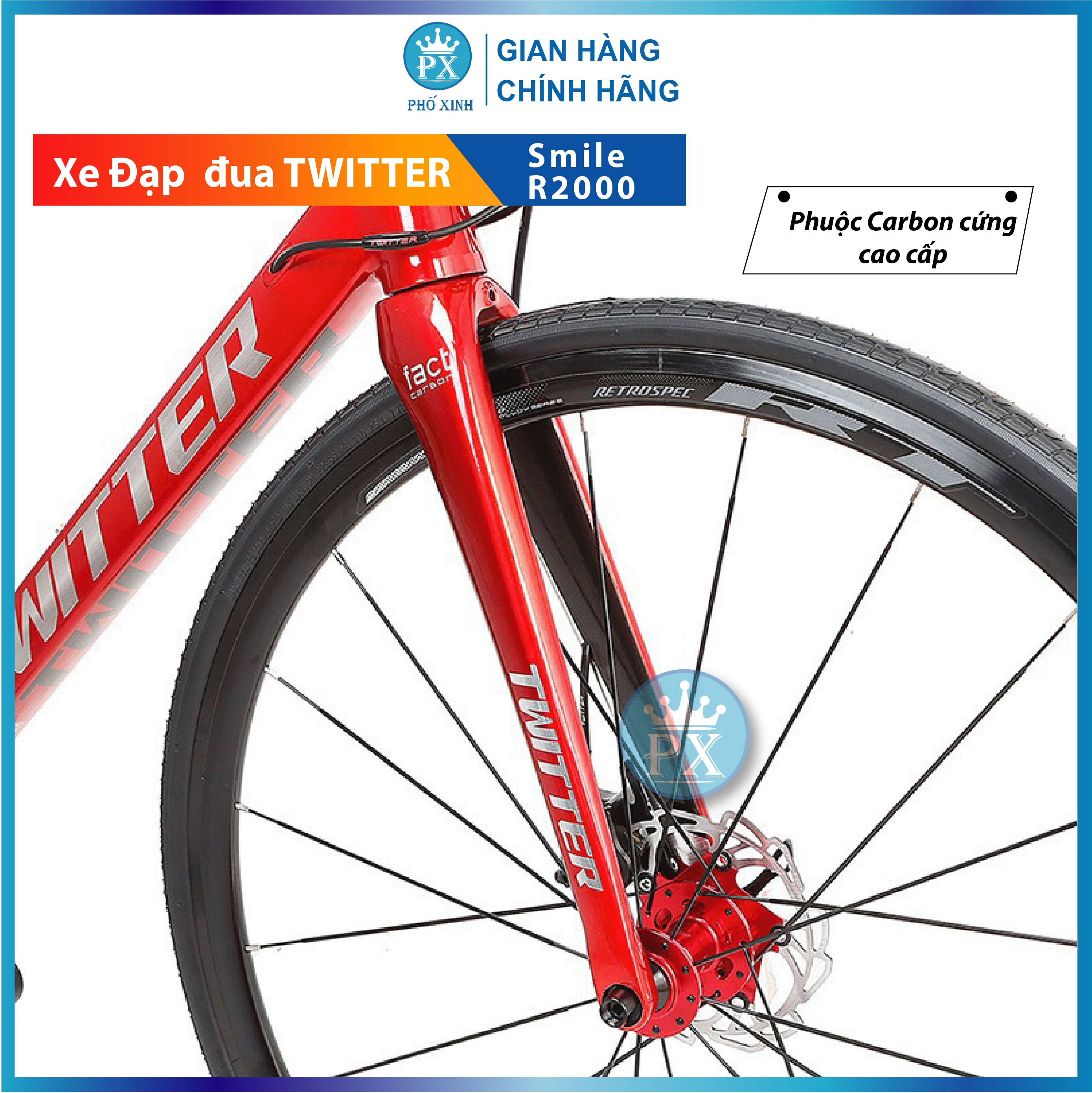 Xe đạp đua Twitter SMILE – R2000