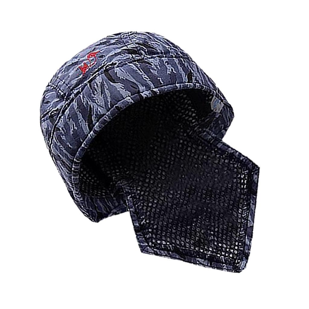 6 Pack Welder Protective Hats Caps Scarf Welder Flame Retardant Cotton Helmet
