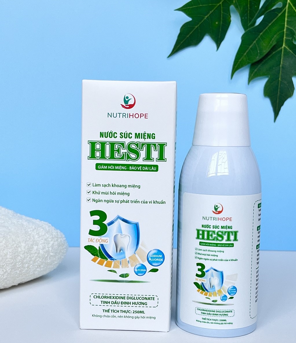 Nước súc miệng HESTI, ngăn ngừa bệnh răng miệng và hơi thở thơm tho