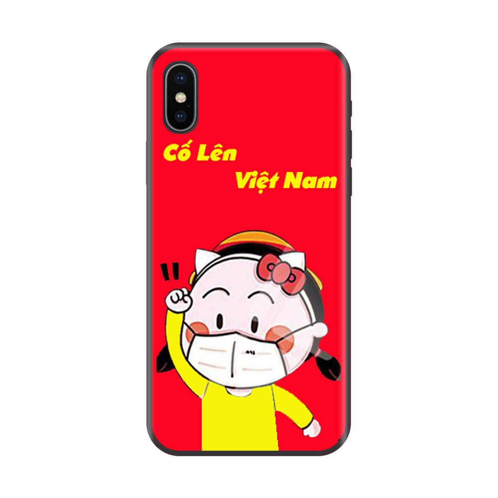 Ốp lưng Viền Dẻo TPU cho điện thoại IPHONE XS Cổ Vũ Cố Lên Việt Nam Mẫu 1