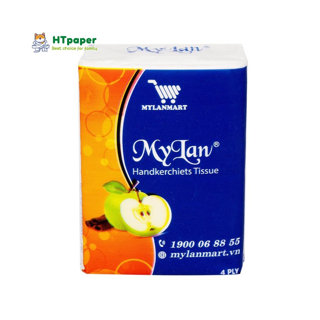 Khăn Giấy Bỏ Túi Cao Cấp Mylan Quả Táo 1 lốc x 15 gói x 4 lớp - HTpaper