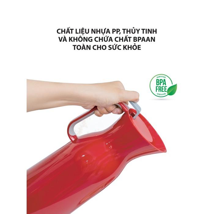 Bình Nước Ruột Thủy Tinh La Fonte 1000ml Màu Đỏ / Màu Trắng