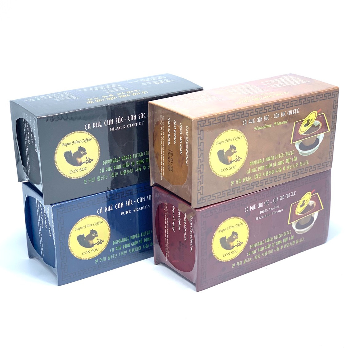 Cà phê phin lọc giấy Con Sóc
