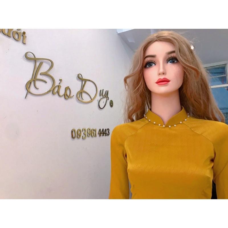 ÁO DÀI TRUYỀN THỐNG LỤA VÂN GỖ THIẾT KẾ