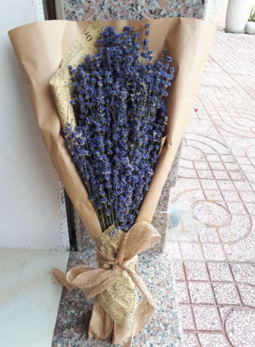 Bó hoa khô hoa lavender 130g  tặng kèm túi thơm P01