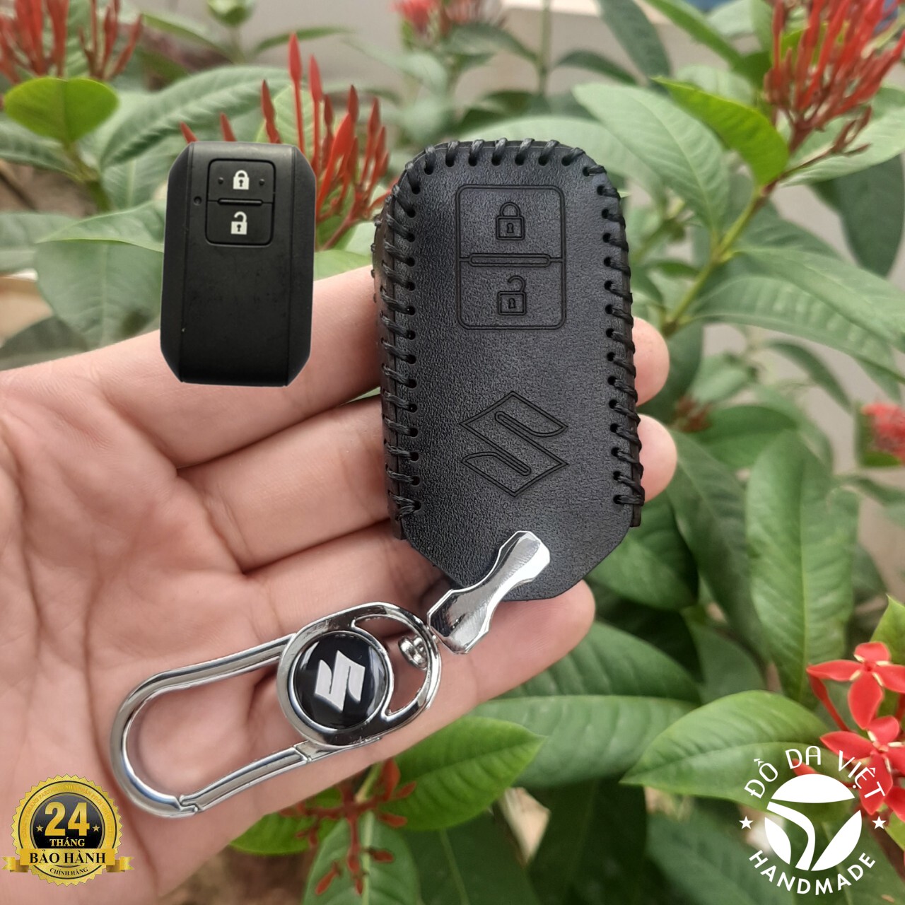 Bao da chìa khoá ô tô Suzuki XL7, SWIFT, ERTIGA. bảo hành 2 năm, da thật 100%