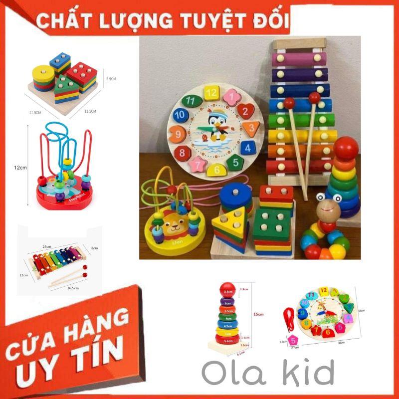 Combo đồ chơi gỗ- Đồ chơi giáo dục bằng gỗ cho bé