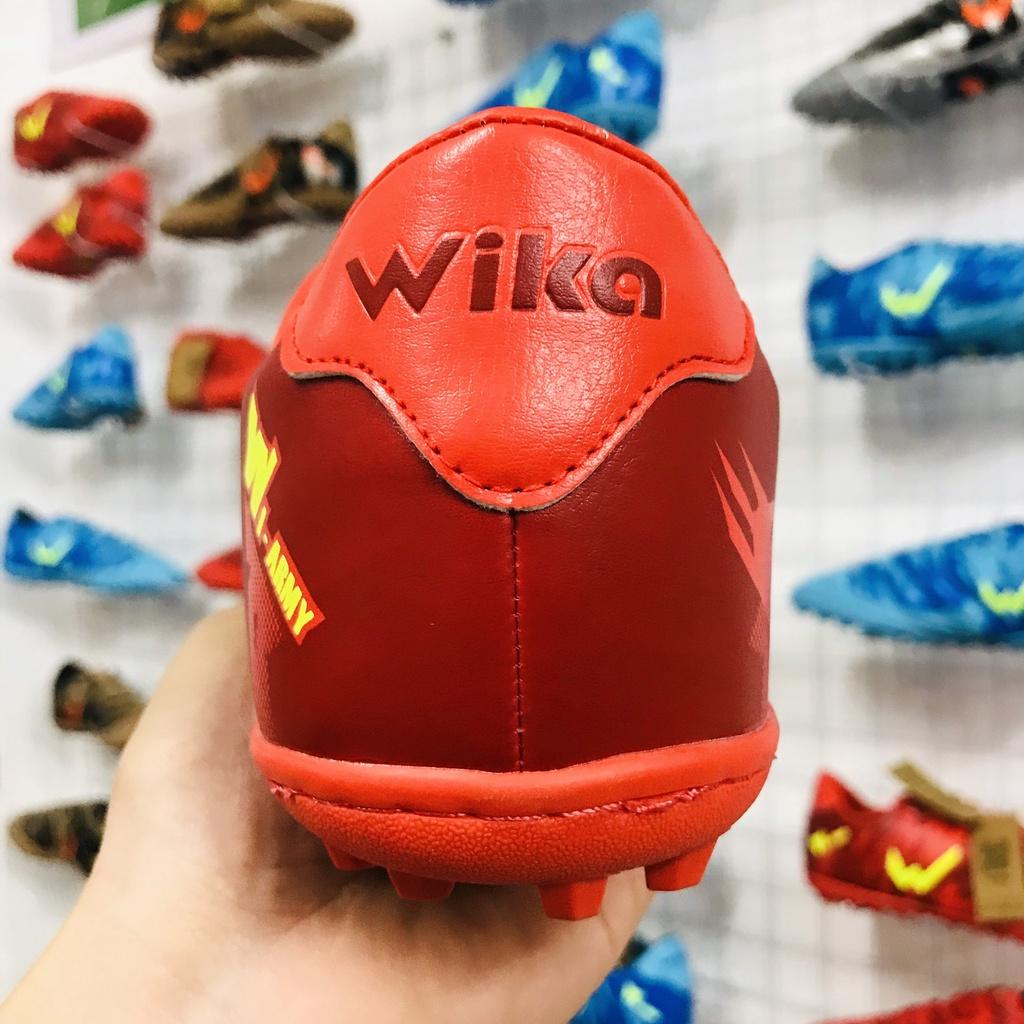 Phụ kiện cần thiết, Giày bóng đá thể thao phủi chính hãng Wika Army Đỏ 2023