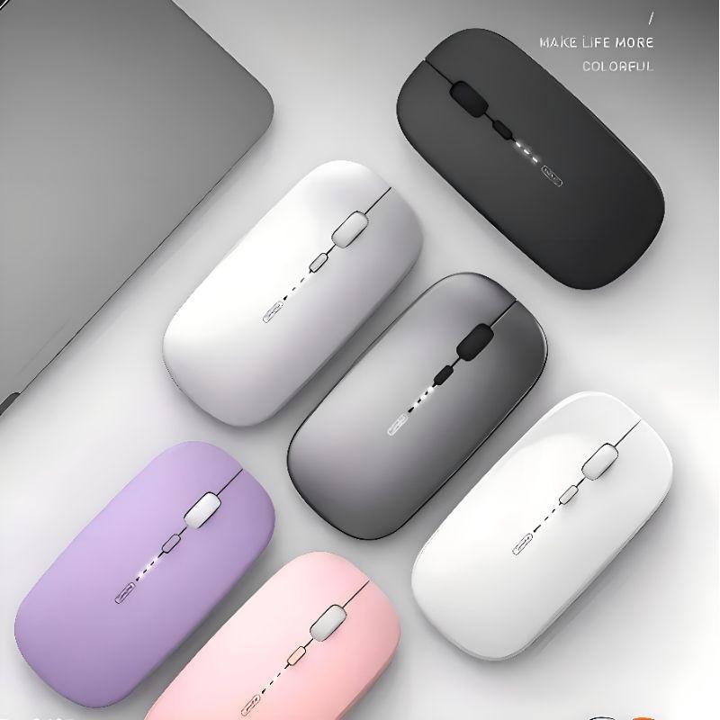 Chuột Bluetooth không dây tự sạc pin TEKKIN INPHIC M1P ko tiếng click - hàng nhập khẩu