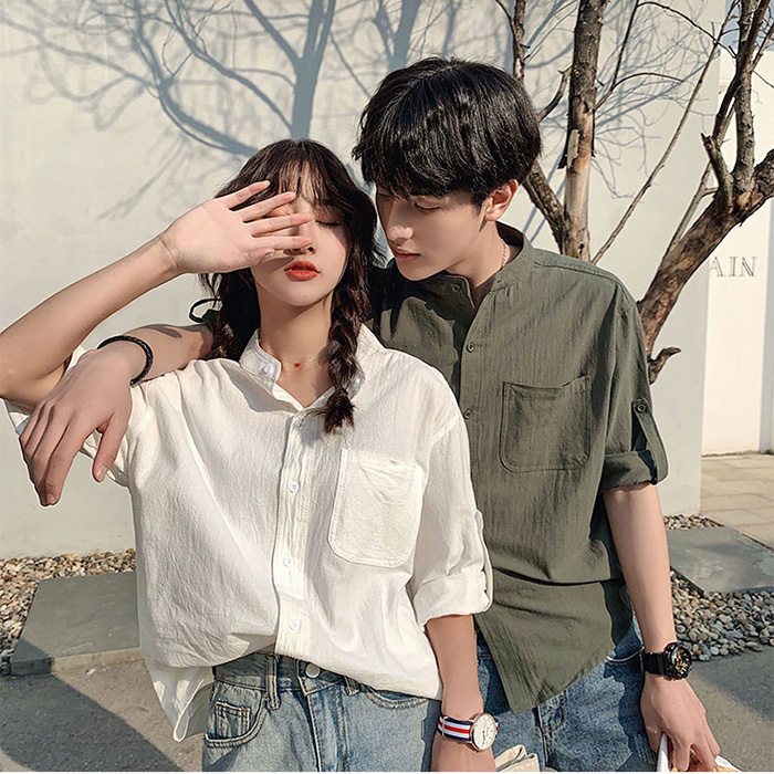 Áo sơ mi cổ tầu tay lỡ chất đũi unisex trẻ trung ArcticHunter, thời trang thương hiệu chính hãng