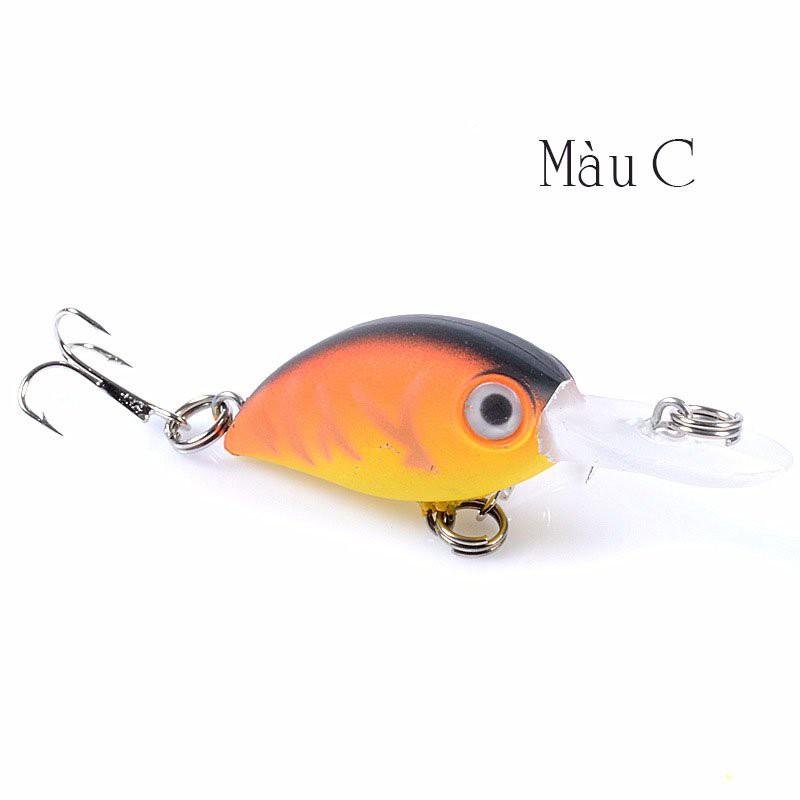 Mồi câu lure mồi câu cá giả Crank 5.2cm 3.8g chuyên bắt cá rô phi, rô ta, chuối, lóc, sộp, thiểu, ngão, chép, chim