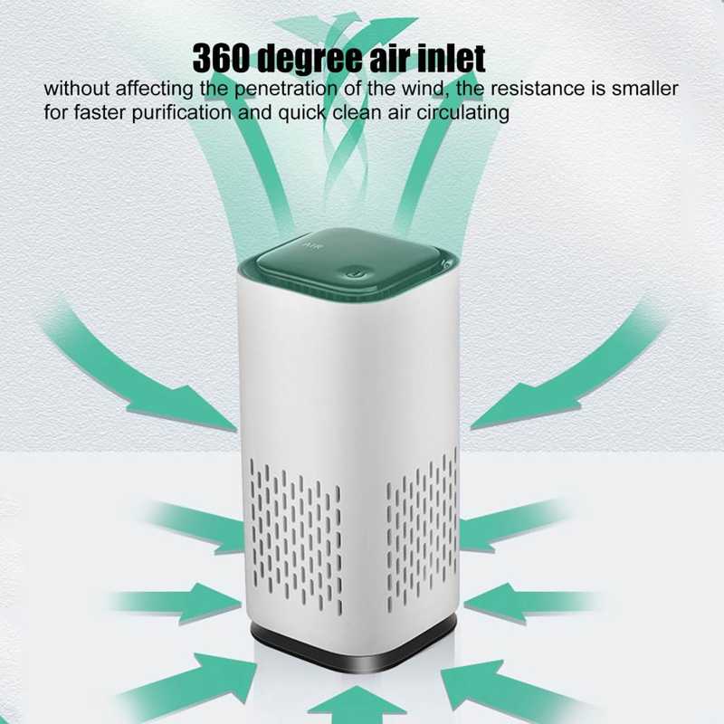 Máy lọc không khí mini Ô tô Air Purifier Cleaner Mute Negative Ion Filter