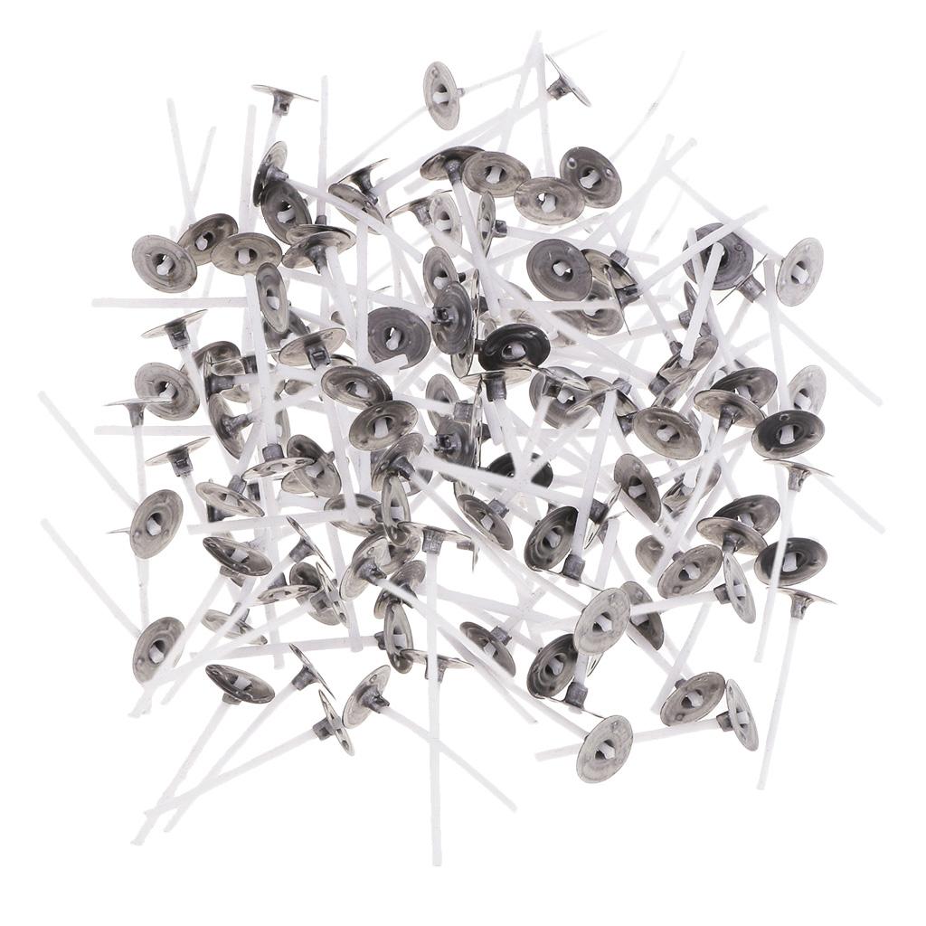 400x Natural Cotton Candle Wicks w/ Sustainers DIY Home Candles Making 3cm