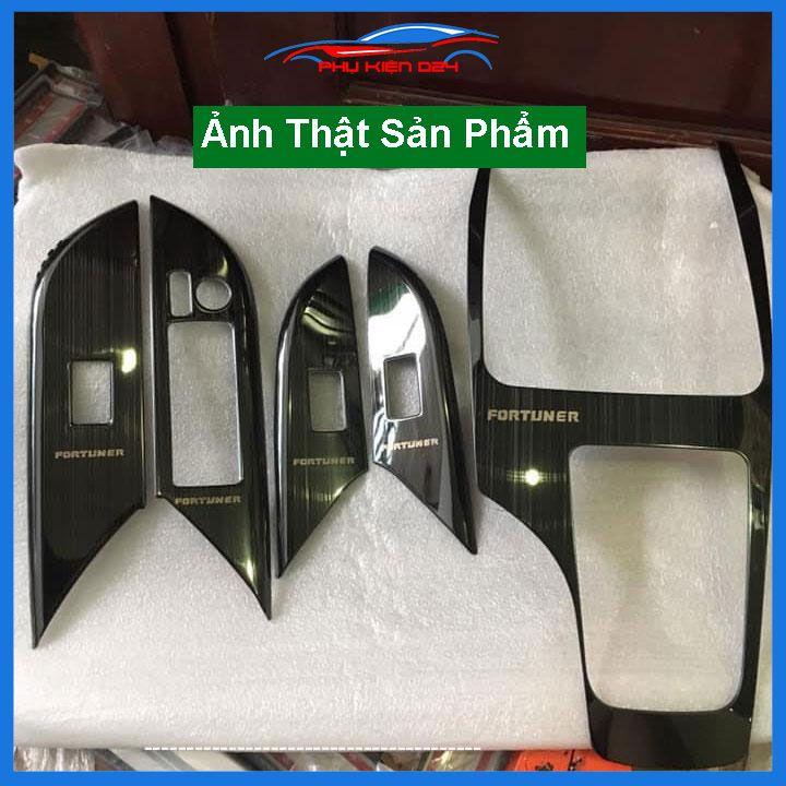Ốp nội thất Fortuner 2017-2018-2019-2020-2021-2022 vân Titan bảo vệ chống trầy xước và làm đẹp xe