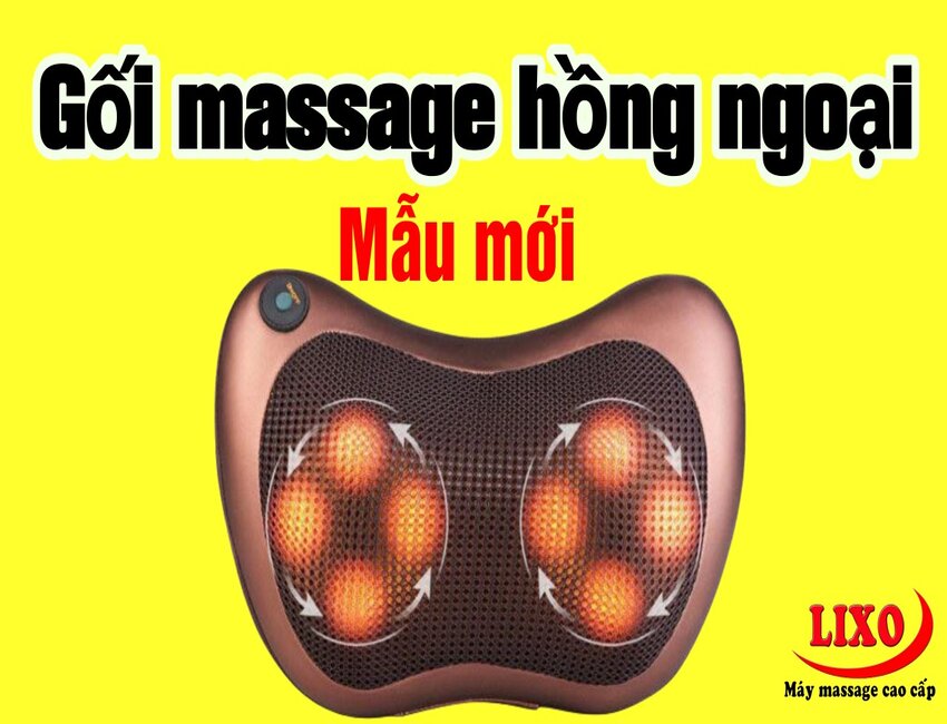Gối Massage Hồng Ngoại 8 bi - Phiên bản mới - GM266