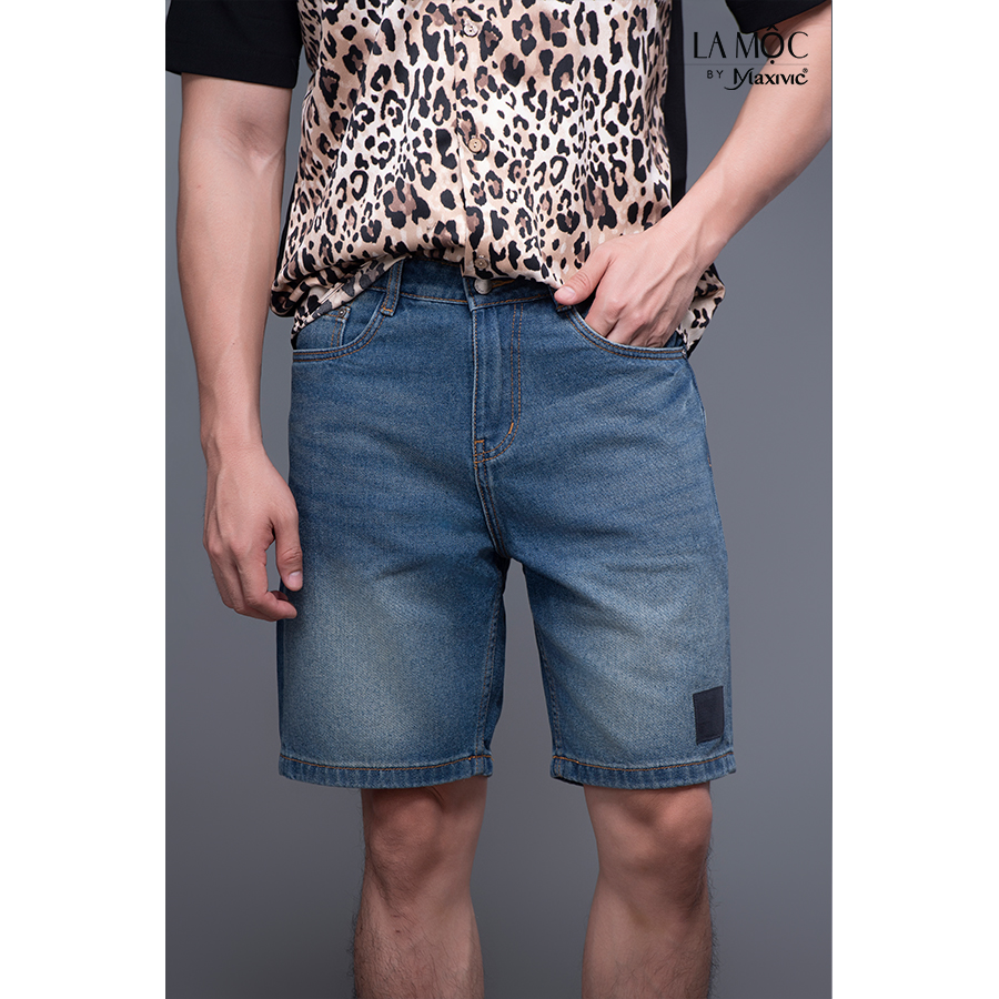 Quần nam jean ngắn xanh đậm