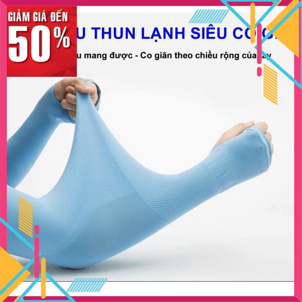 Găng tay chống nắng let's slim bao ống dài tay xỏ ngón đi phượt thể thao vải thun thời trang cho nam nữ