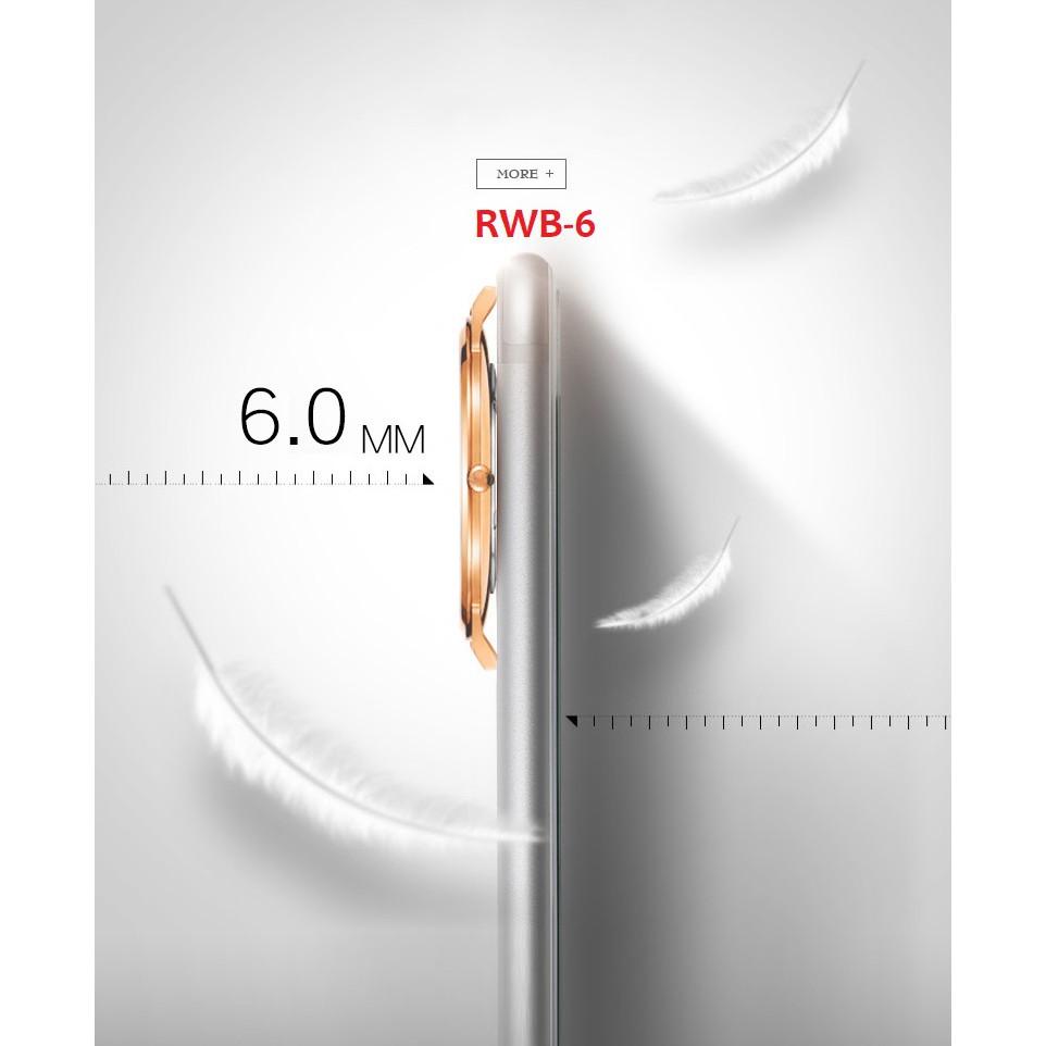 Đồng hồ nam RWB6 RWB7 mặt kính chống xước size 40 dây da