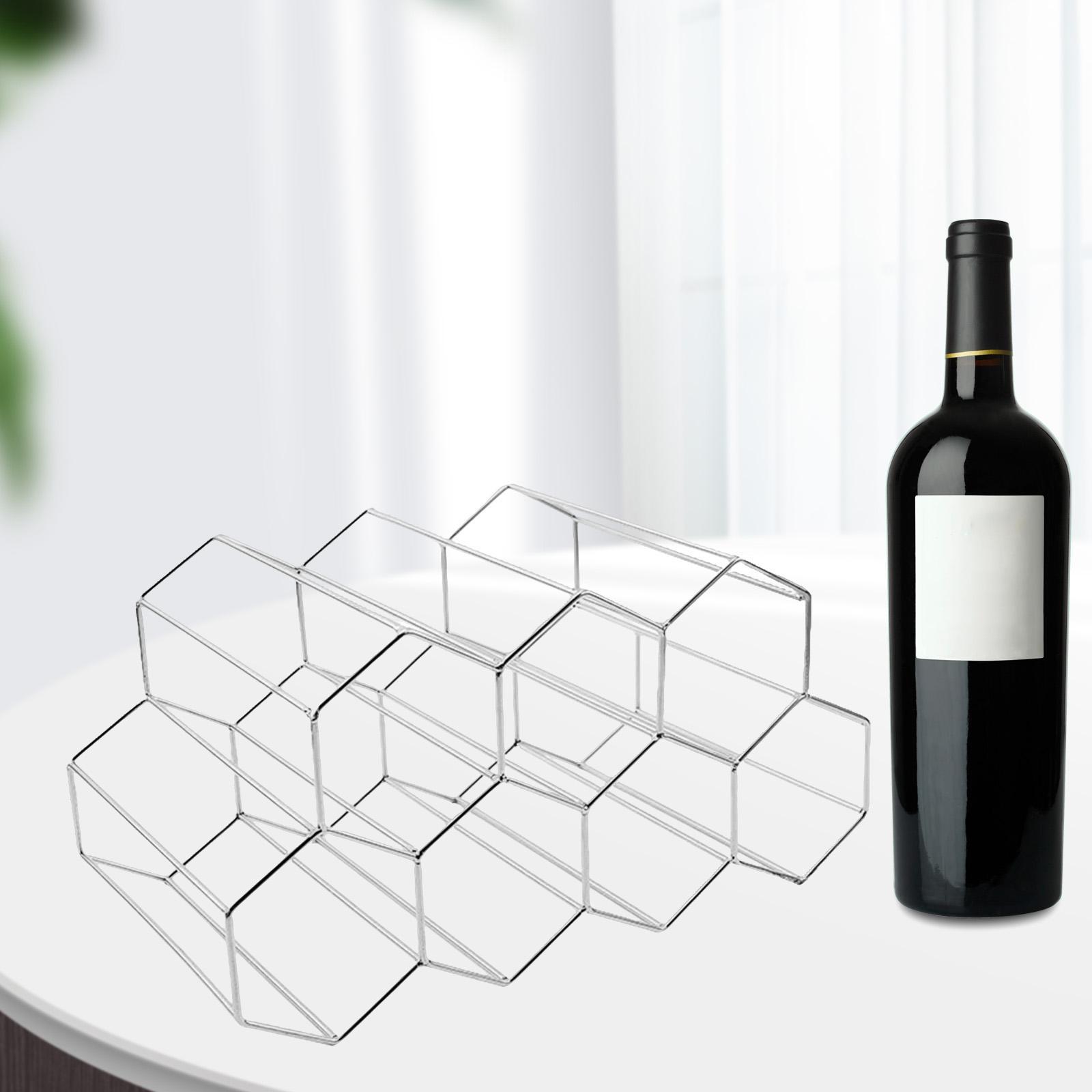 Tabletop Wine Rack Wine Holder for Home Decor White+Rose Gold