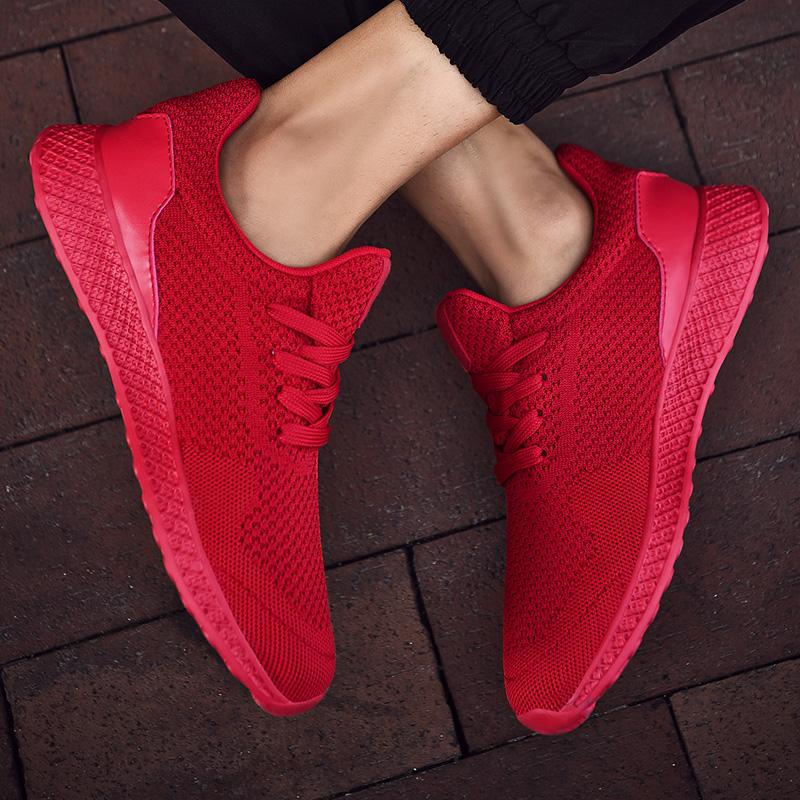 Giày chạy bộ cực nhẹ cho nam giới MESH MESH HAINERS CASUAL Tất cả giày thể thao màu xám đen cộng với thể thao thể thao kích thước Color: Black Shoe Size: 44