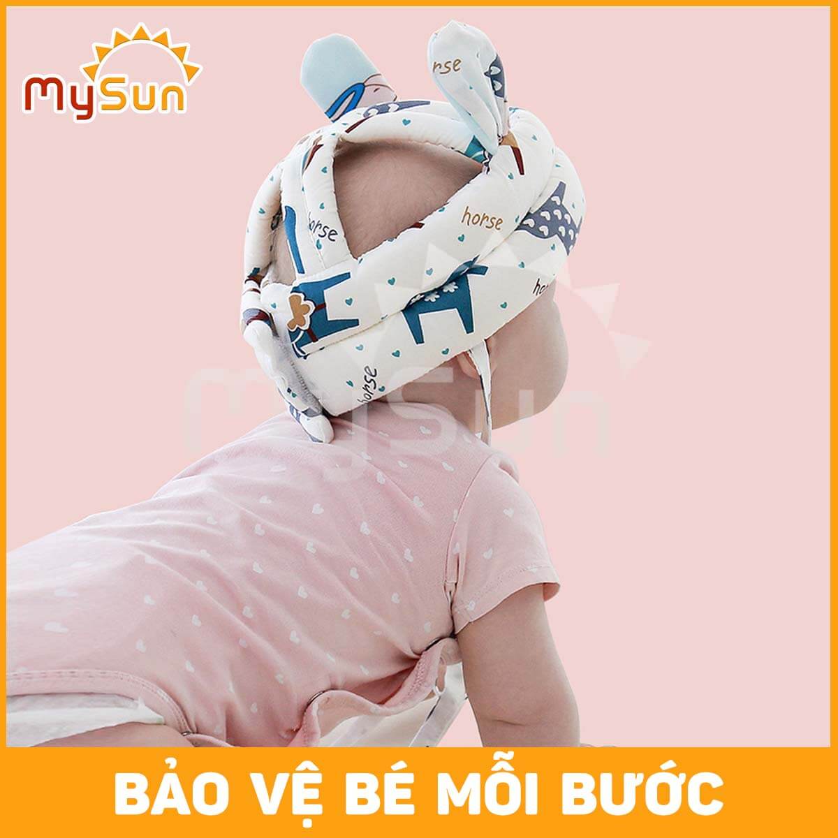 Mũ nón bảo vệ đầu trẻ em bảo hiểm chống va đập cho bé tập bò, đi.