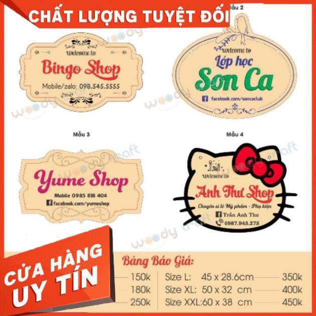 Bảng Gỗ Trang Trí - Khắc Tên, Logo Thương Hiệu Shop