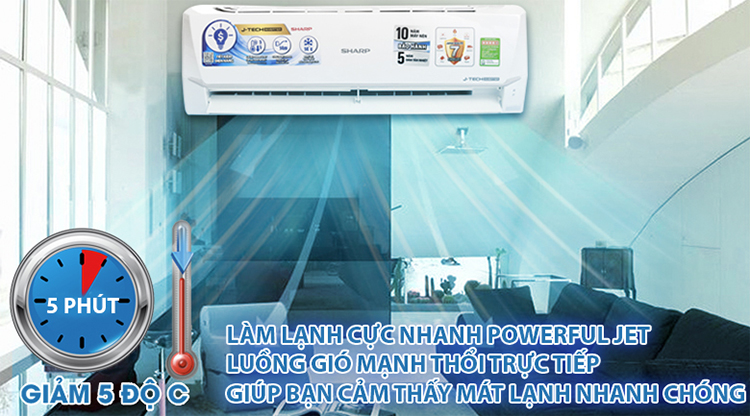 Máy Lạnh Sharp Inverter 1 HP AH-X9VEW