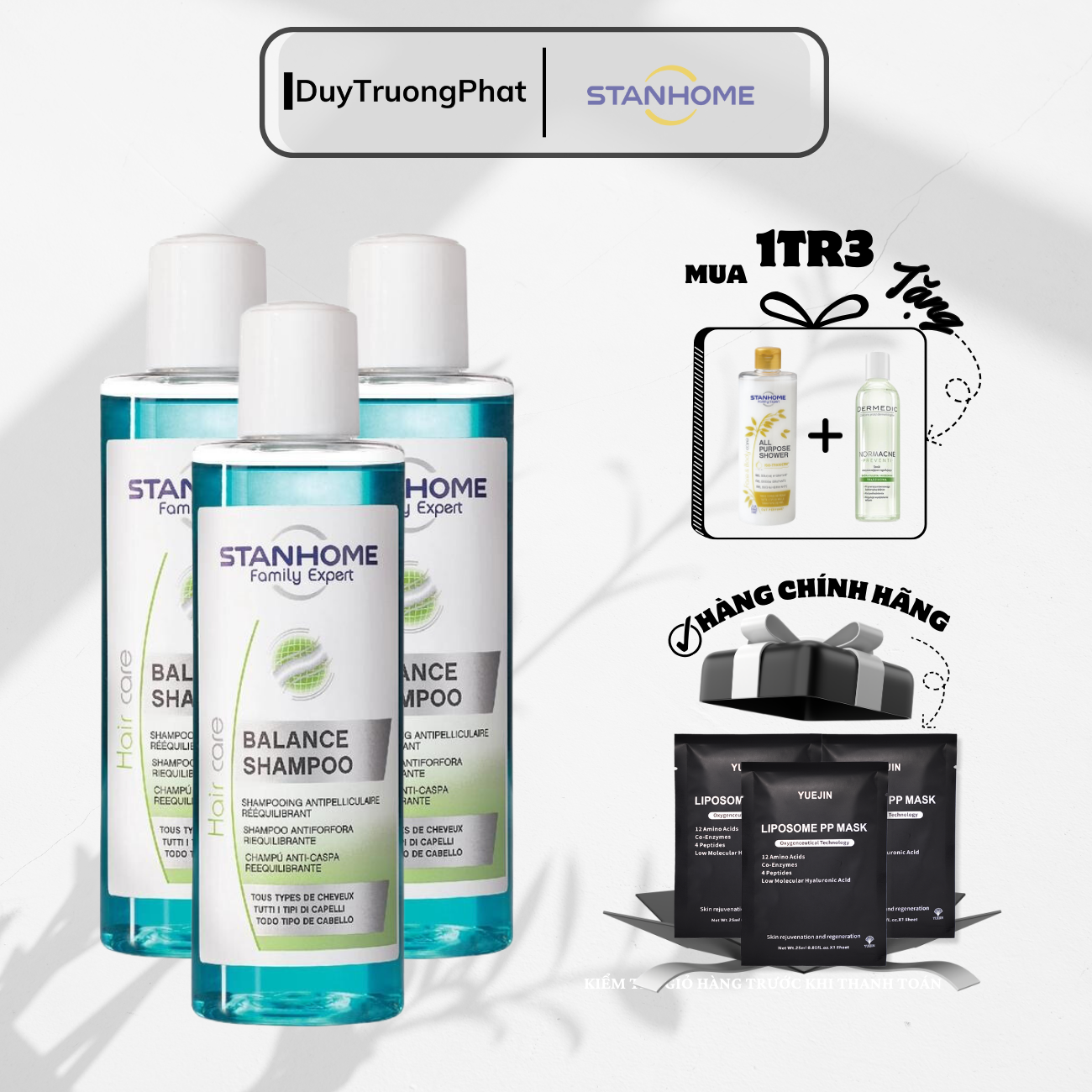 Stanhome Balance Shampoo - Dầu gội giảm ngứa, ngăn ngừa gàu 200ml