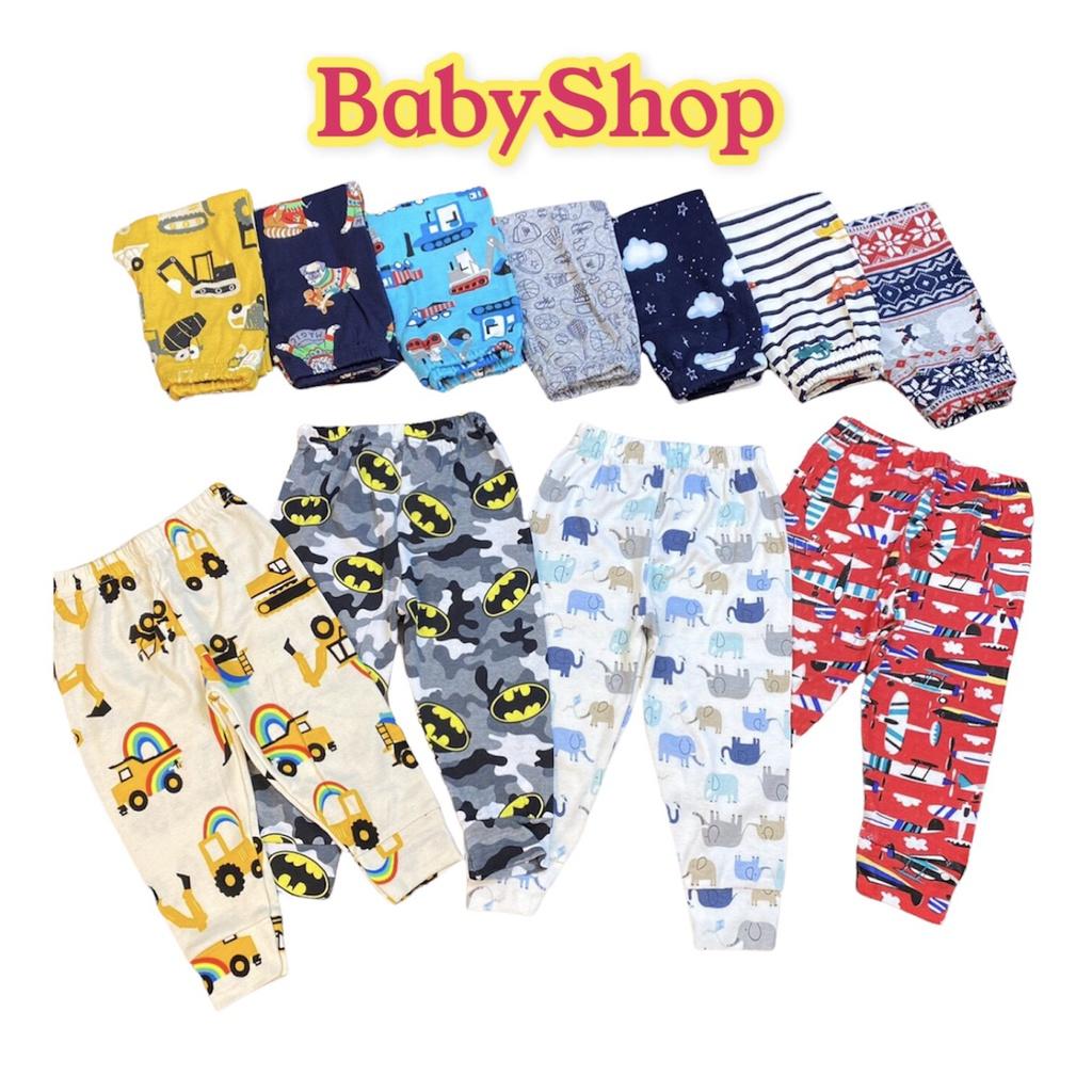 Set 10 quần dài chục cho bé họa tiết dễ thương, chất vải cotton xuất xịn mềm mát co giãn thoải mái