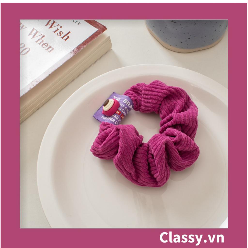 Bộ sưu tập dây cột tóc băng đô và Kẹp Classy tóc màu hồng tía, in hình gấu Teddy cute ngộ nghĩnh PK799